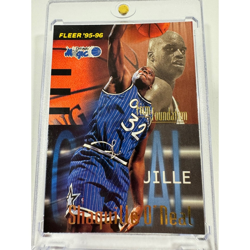 Fleer Trading Card Shaquille O'Neal OS Blue Good 1995-96 Firm Foundation 338